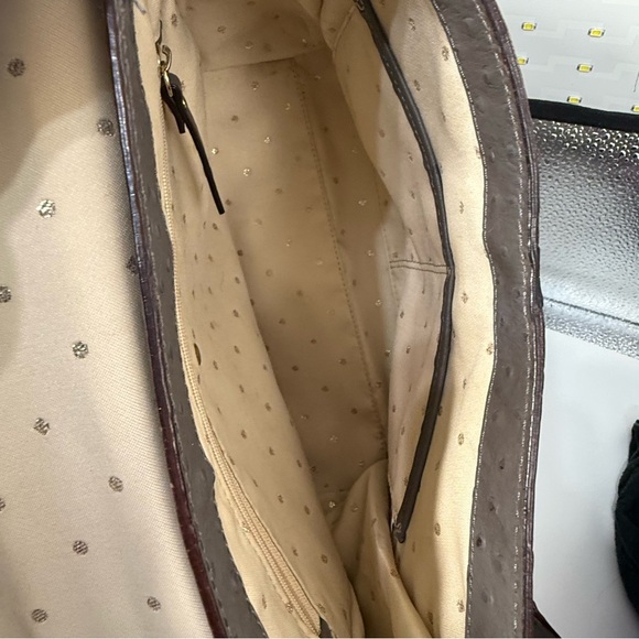 Kate Spade Post Street Little Nadine grey pebbled ostrich
Leather satchel purse - Picture 4 of 11